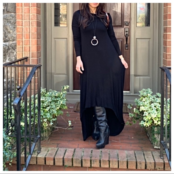✨LAST ONE ✨Black high low maxi dress - Picture 4 of 6